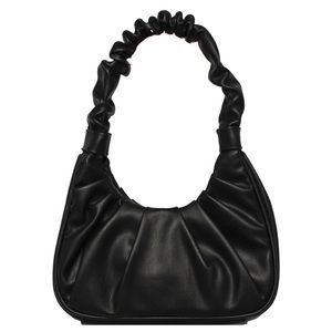 Black Ruched Handbag